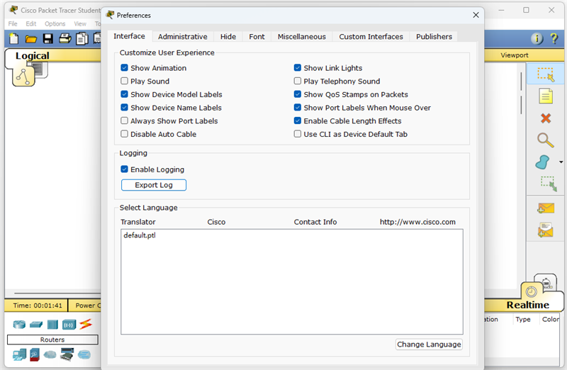 Cisco Packet Tracerͼ2